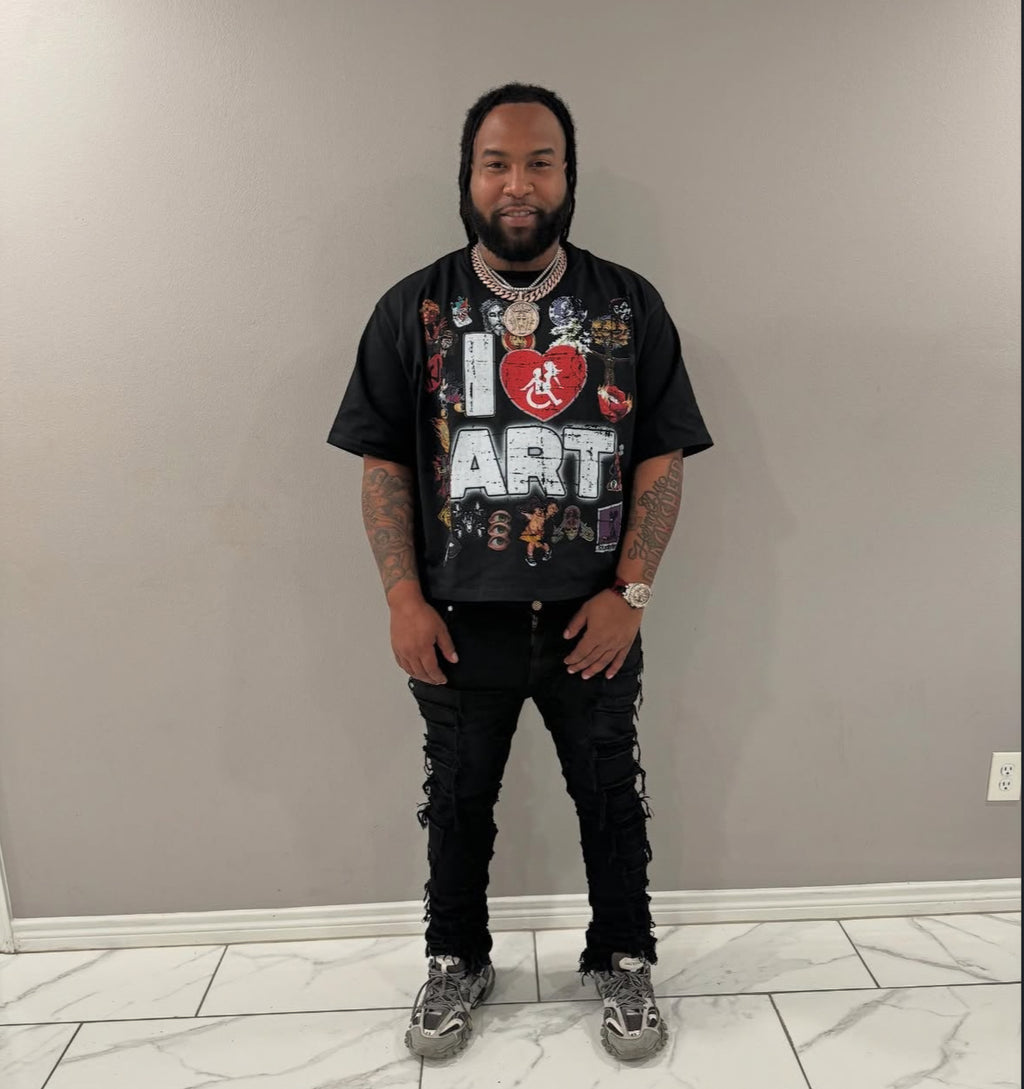I LOVE ART TEE BLACK