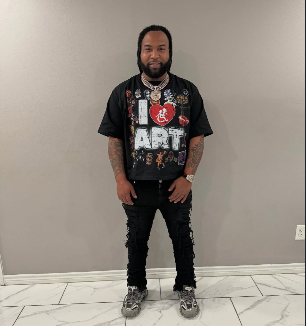 I LOVE ART TEE BLACK